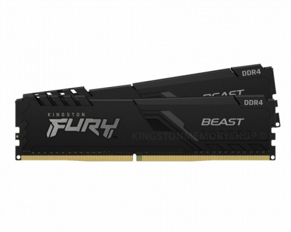 KINGSTON DIMM DDR4 32GB (2x16GB kit) 3200MTs KF432C16BBK232 Fury Beast Black