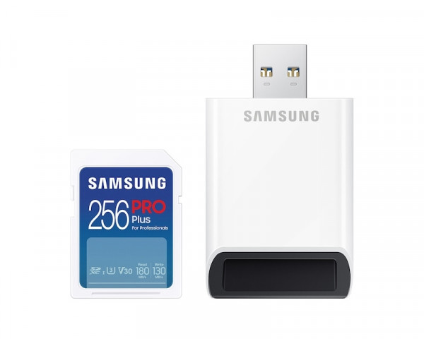 SAMSUNG Memorijska kartica PRO PLUS Full Size SDXC 256GB U3 + Card Reader MB-SD256SB