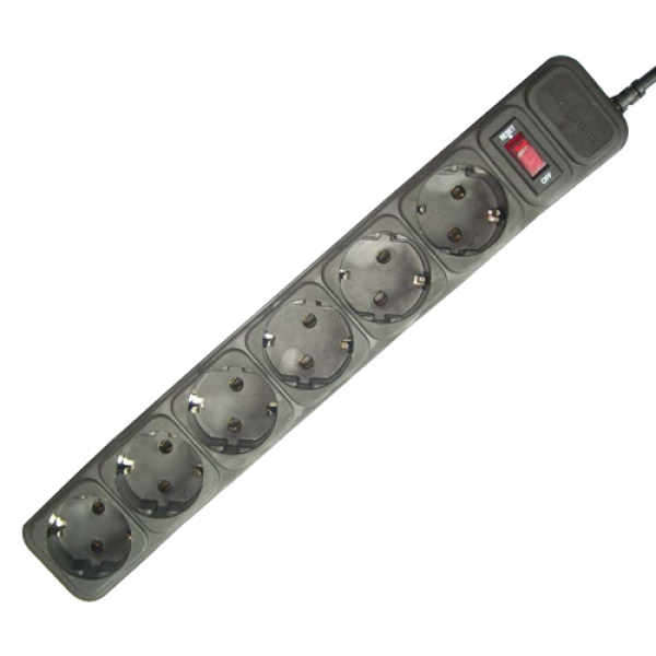 Gembird 3m  SPG6-B-10B black produzni 6 rupa