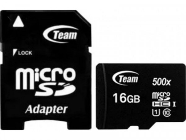 TeamGroup MICRO SDHC 16GB CLASS 10+SD Adapter TUSDH16GCL10U03