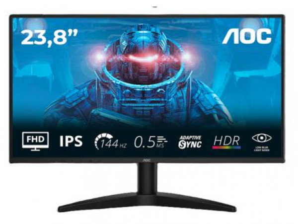 Monitor AOC 24B36X  23.8''/IPS/1920X1080/144Hz/0.5ms MPRT/HDMI,DP/Adaptive sync/VESA/crna